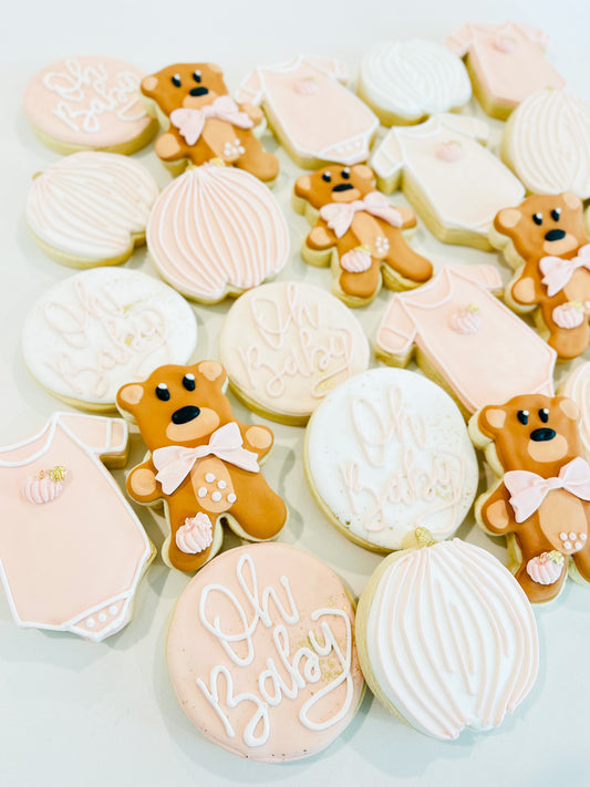 Little Pumpkin Baby Shower Cookies