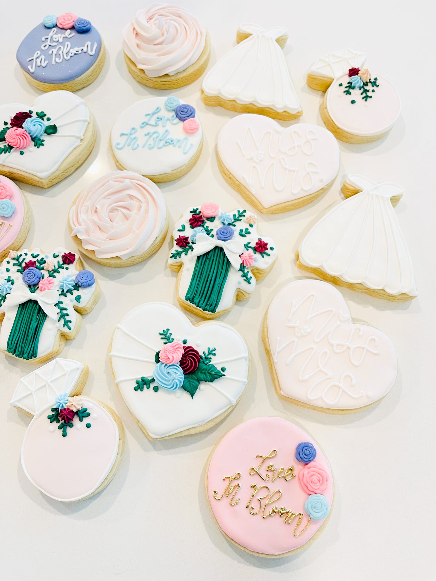 Love In Bloom Bridal Shower Sugar Cookies