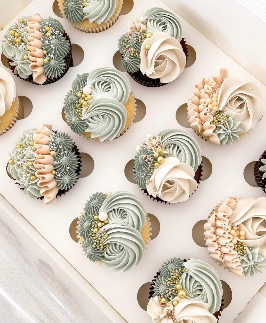 sage green cupcakes 1 dozen custom buttercream cupcakes elegant dessert table
sage cupcakes with smooth buttercream frosting for baby shower and wedding desserts
custom sage green cupcakes 12 count soft neutral color cupcakes for party favors
sage green buttercream cupcakes handmade bakery cupcakes for special events
elegant sage cupcakes for wedding baby shower and birthday dessert table treats
1 dozen sage green cupcakes custom decorated cupcakes with buttercream frosting
modern sage green cupcakes aesthe