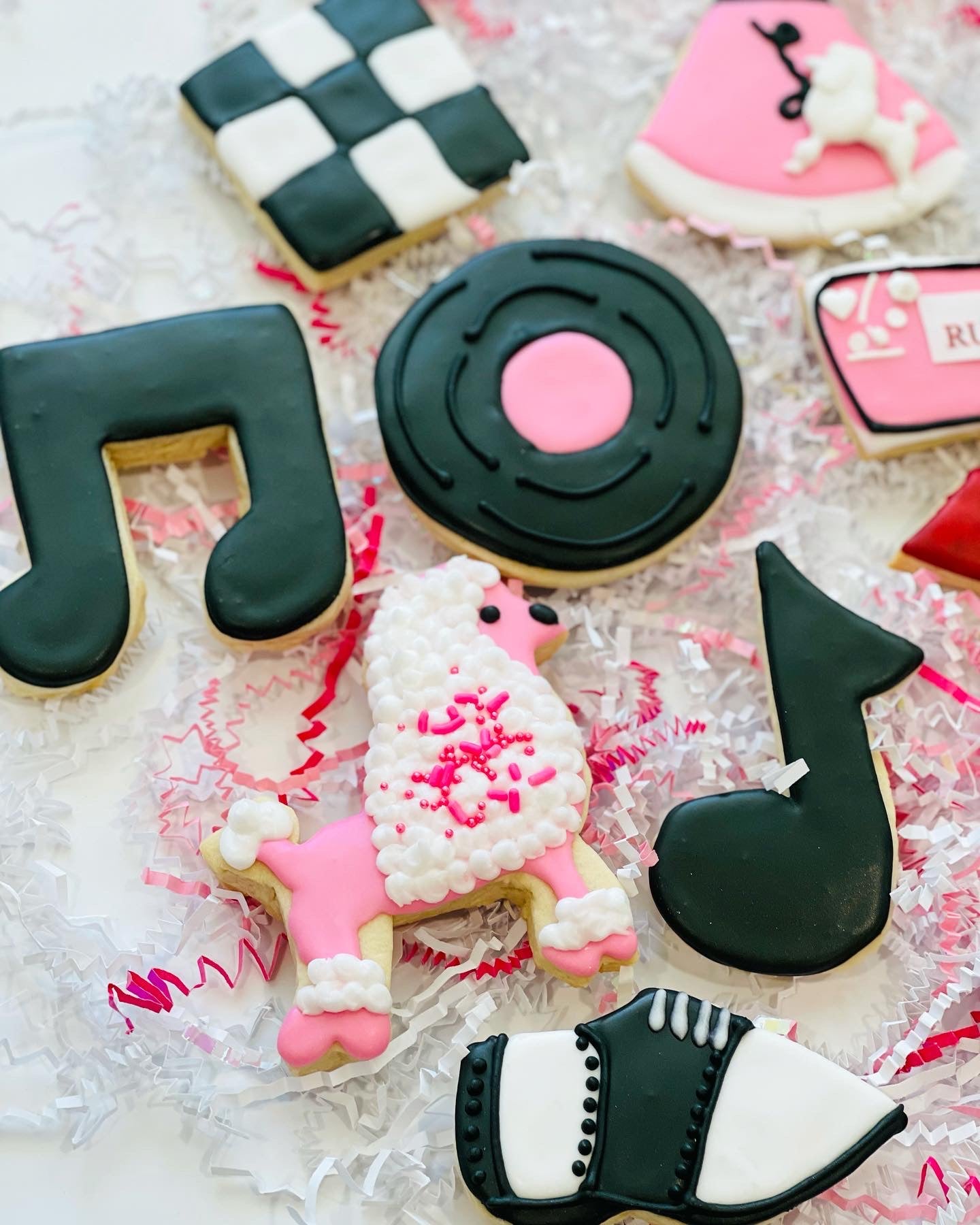 Grease Themed Sugar Cookies