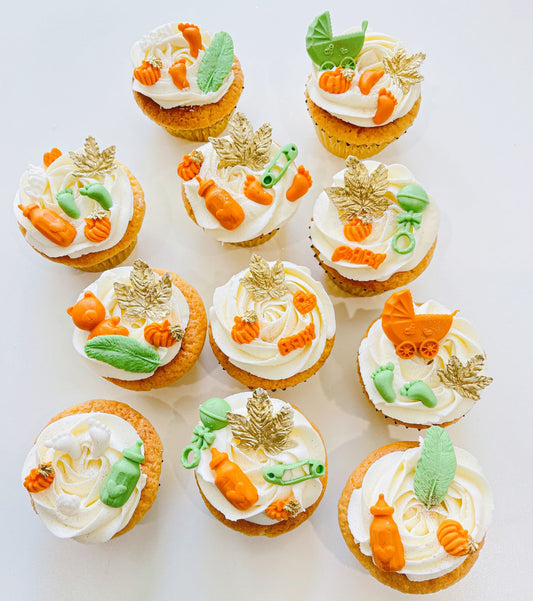 Fall Baby Shower Cupcakes