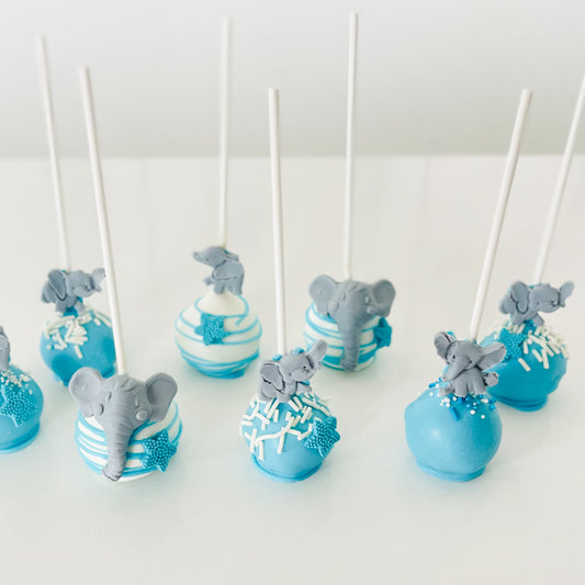 Blue Elephant Theme Cake Pops