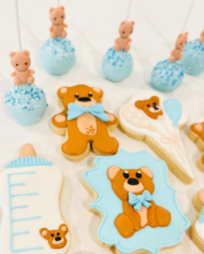 Bear Baby Shower Cookies | We Can Bearly Wait Cookies