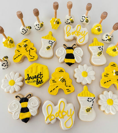 Sweet As Can Bee Sugar Cookies, cookies, baby shower