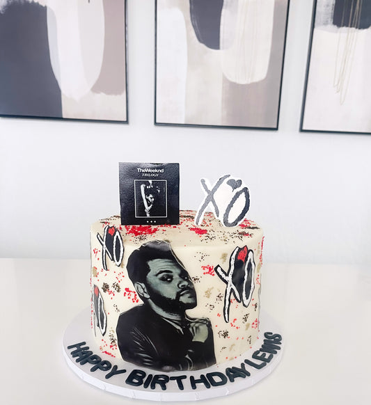 The Weeknd Theme Birthday Cake