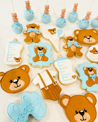 Bear Baby Shower Cookies | We Can Bearly Wait Cookies