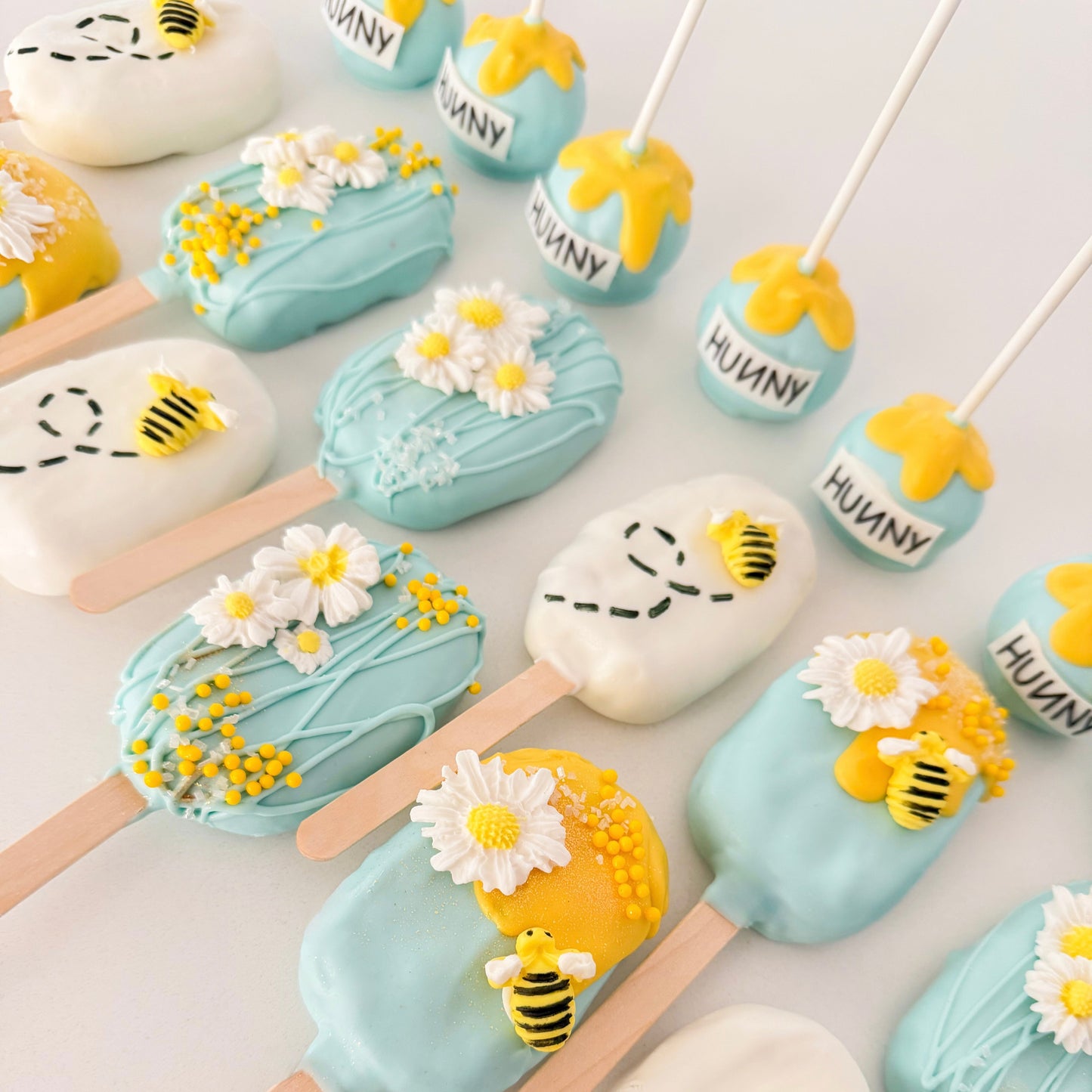 Winnie the Pooh Cake Pops & Popsicles | Custom Baby Shower & Birthday Dessert Set