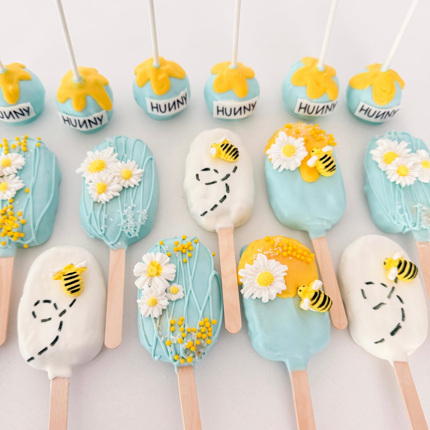 Winnie the Pooh Cake Pops & Popsicles | Custom Baby Shower & Birthday Dessert Set