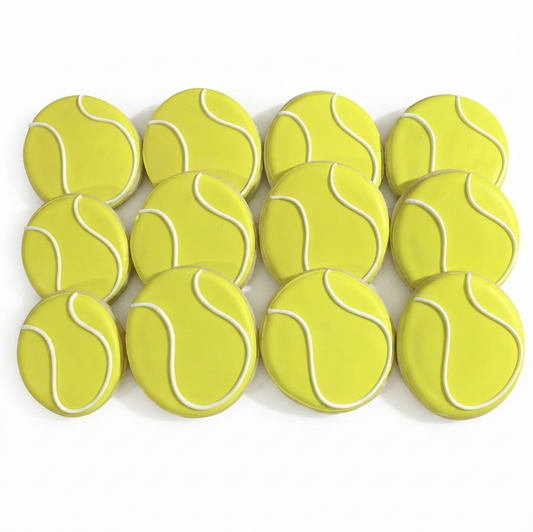 Tennis Ball Sugar Cookies | Custom Sport Themed Decorated Cookies