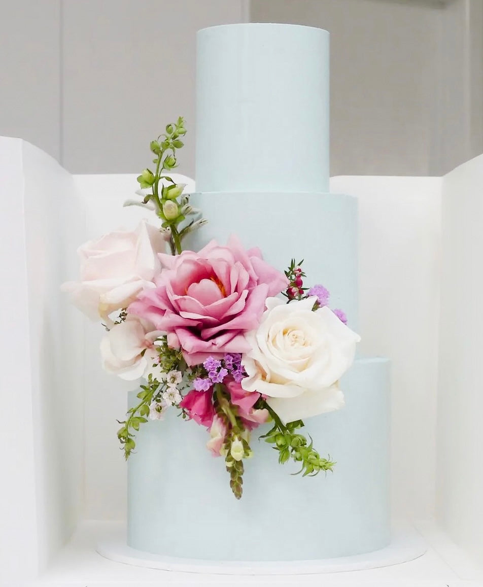 Blue Floral Cake