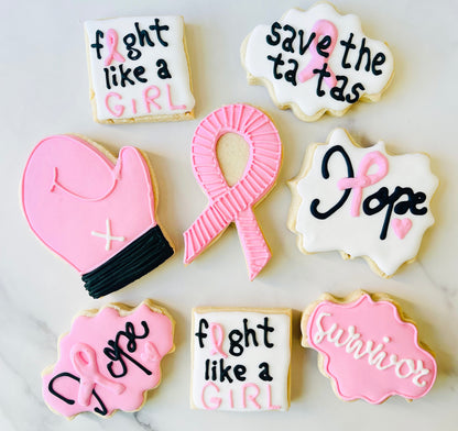 Cancer Awareness Sugar Cookies