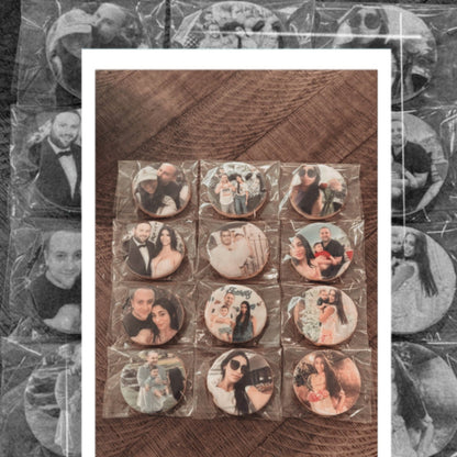Custom selfie photo cookies with edible images by Coco's Treat LA