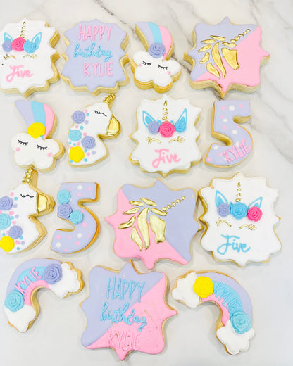 Unicorn Sugar Cookies – 12 Count | Birthday Party Favors