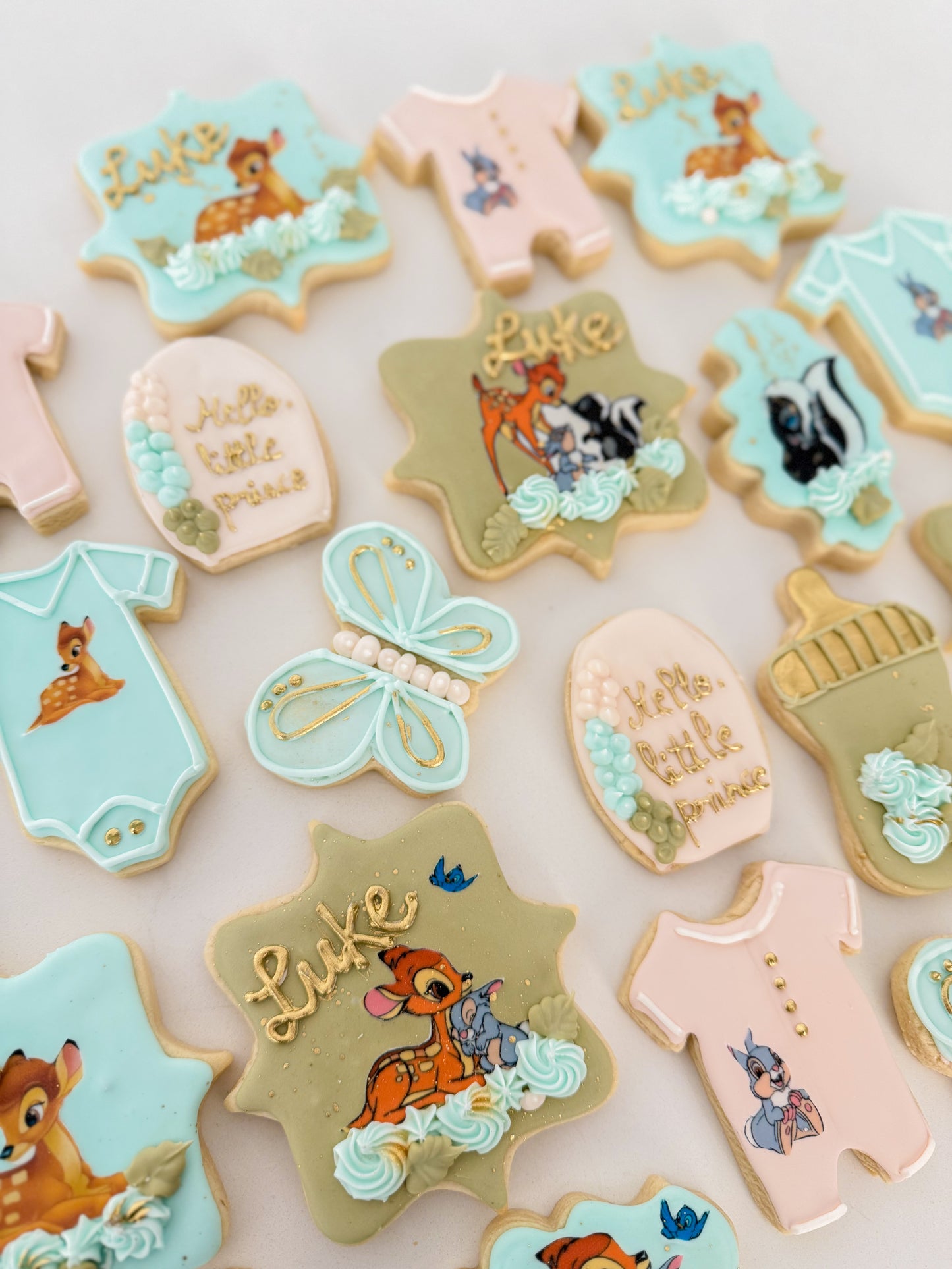 Bambi Baby Shower Cookies – 12 Count | Woodland Baby Shower Sugar Cookies & Party Favors