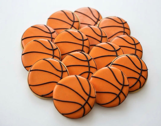 12 handmade basketball fan cookies decorated with basketball designs for birthdays, game-day parties, and sports celebrations in Fresno, CA.


Basketball themed cookies 12 count for sports parties and basketball fans in Fresno, California.
Hand decorated basketball cookies for birthdays, team celebrations, and game-day events in Fresno CA.
Custom basketball fan sugar cookies perfect for sports parties, gifts, and dessert tables in Fresno.
