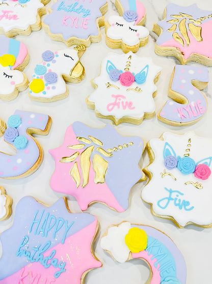 Unicorn Sugar Cookies – 12 Count | Birthday Party Favors