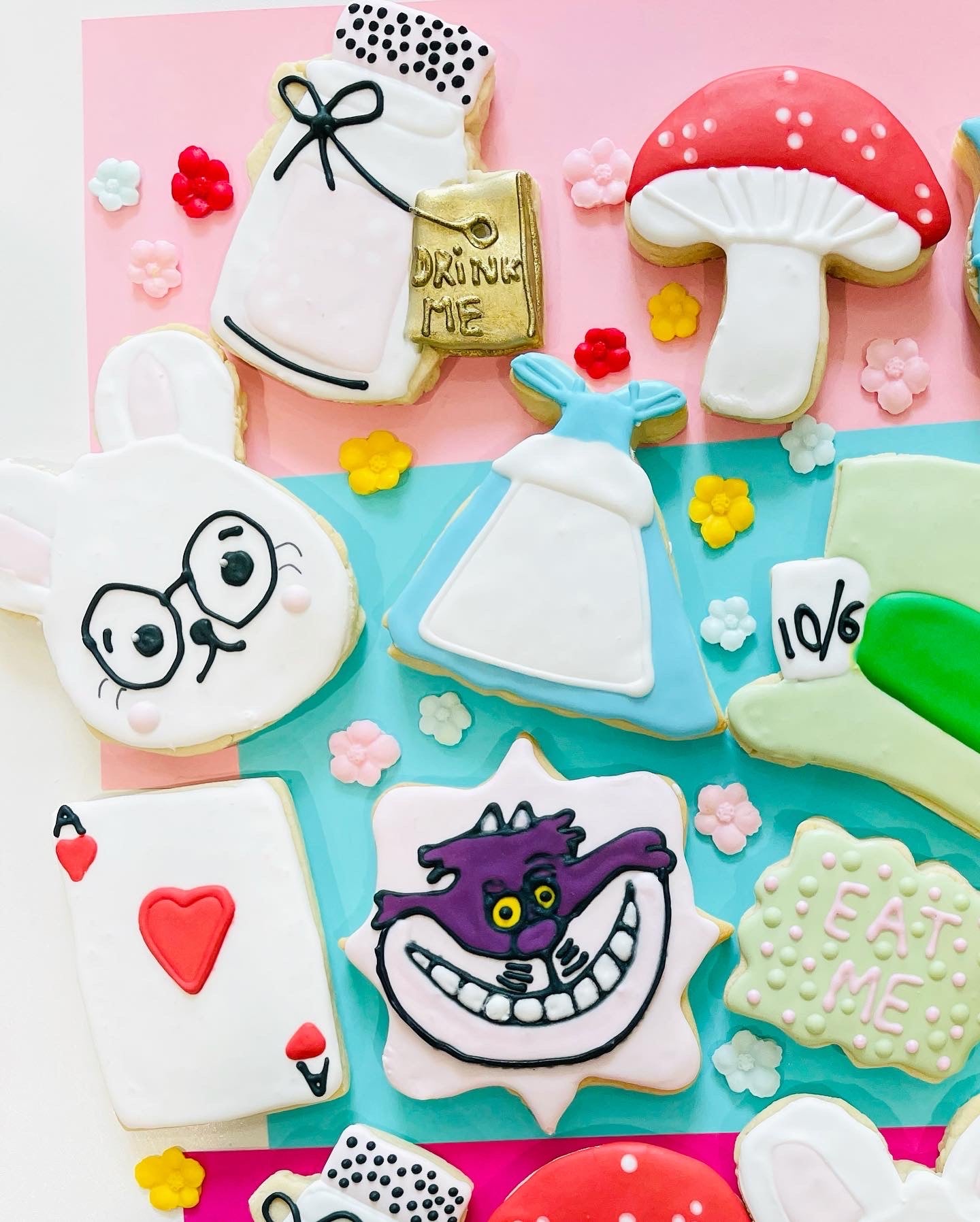 Alice In Wonderland Sugar Cookies (2 Dozens)