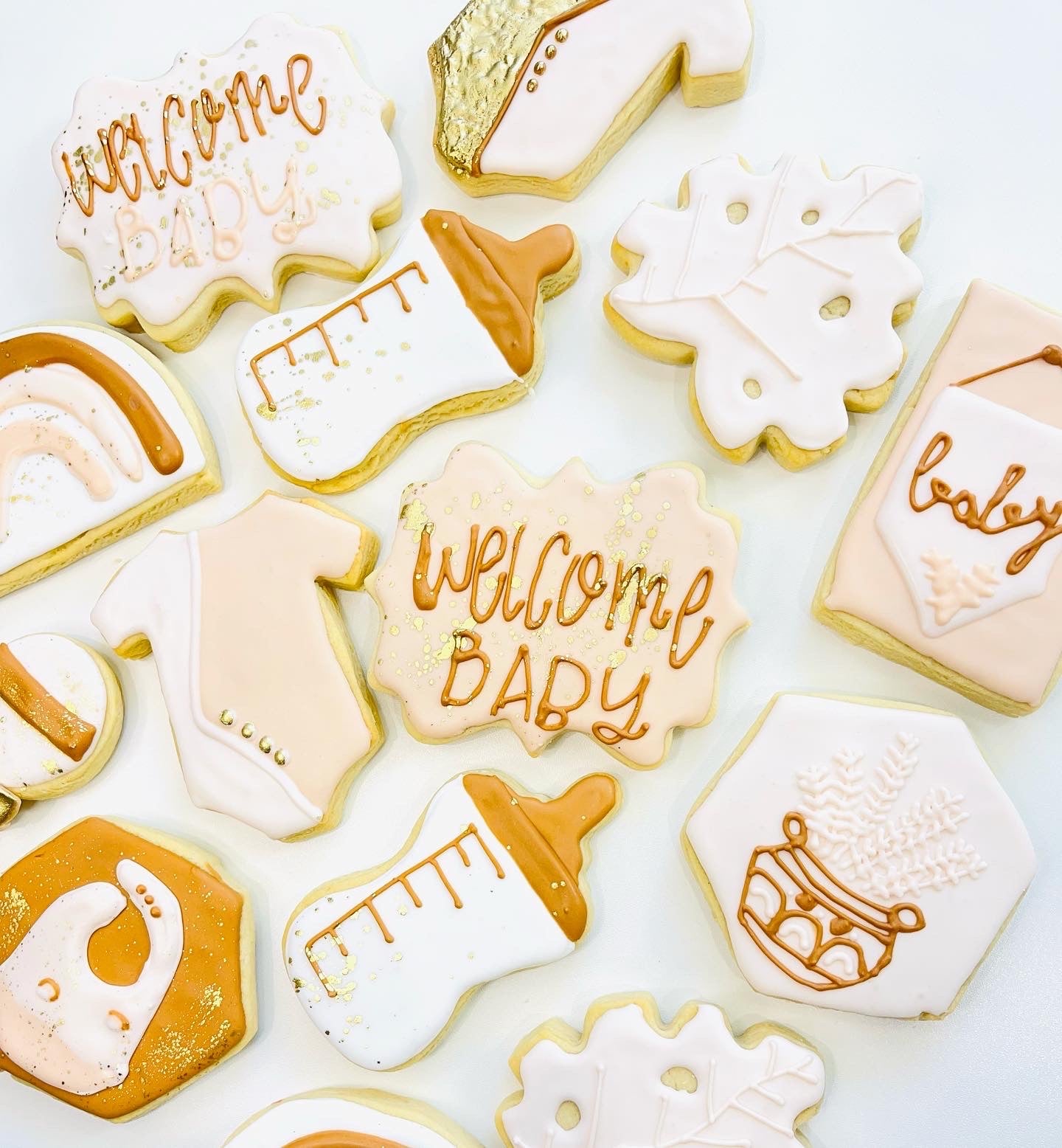 Boho Sugar Cookies, Neutral Boho Baby Shower Cookies