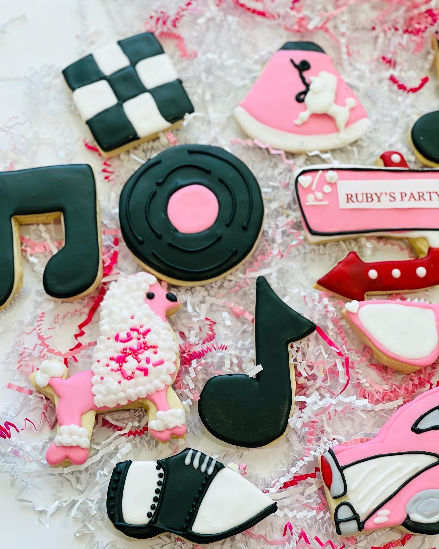 Grease Themed Sugar Cookies