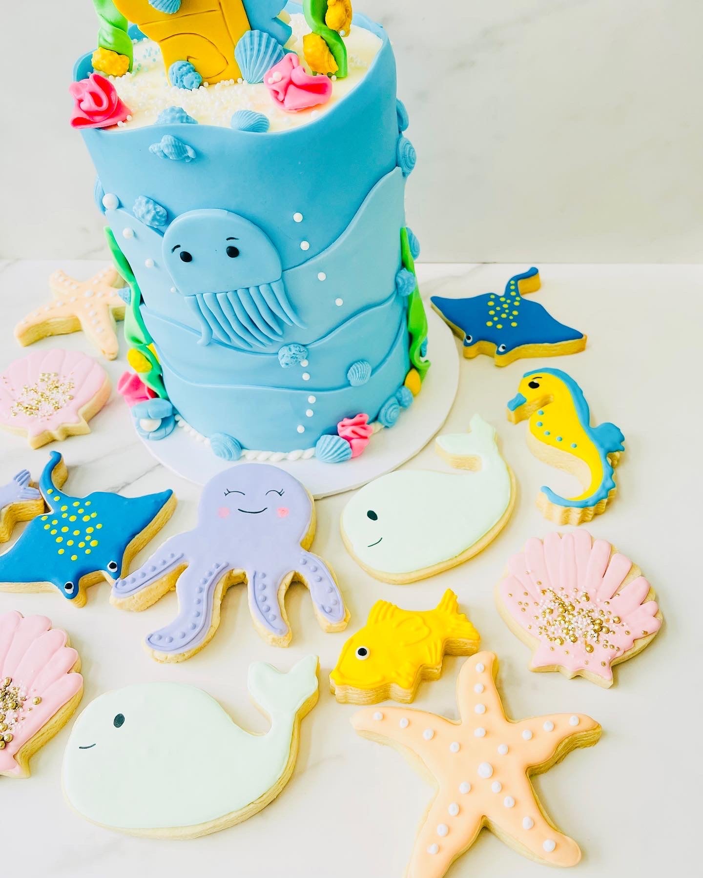 Under The Sea Baby Shower Cake