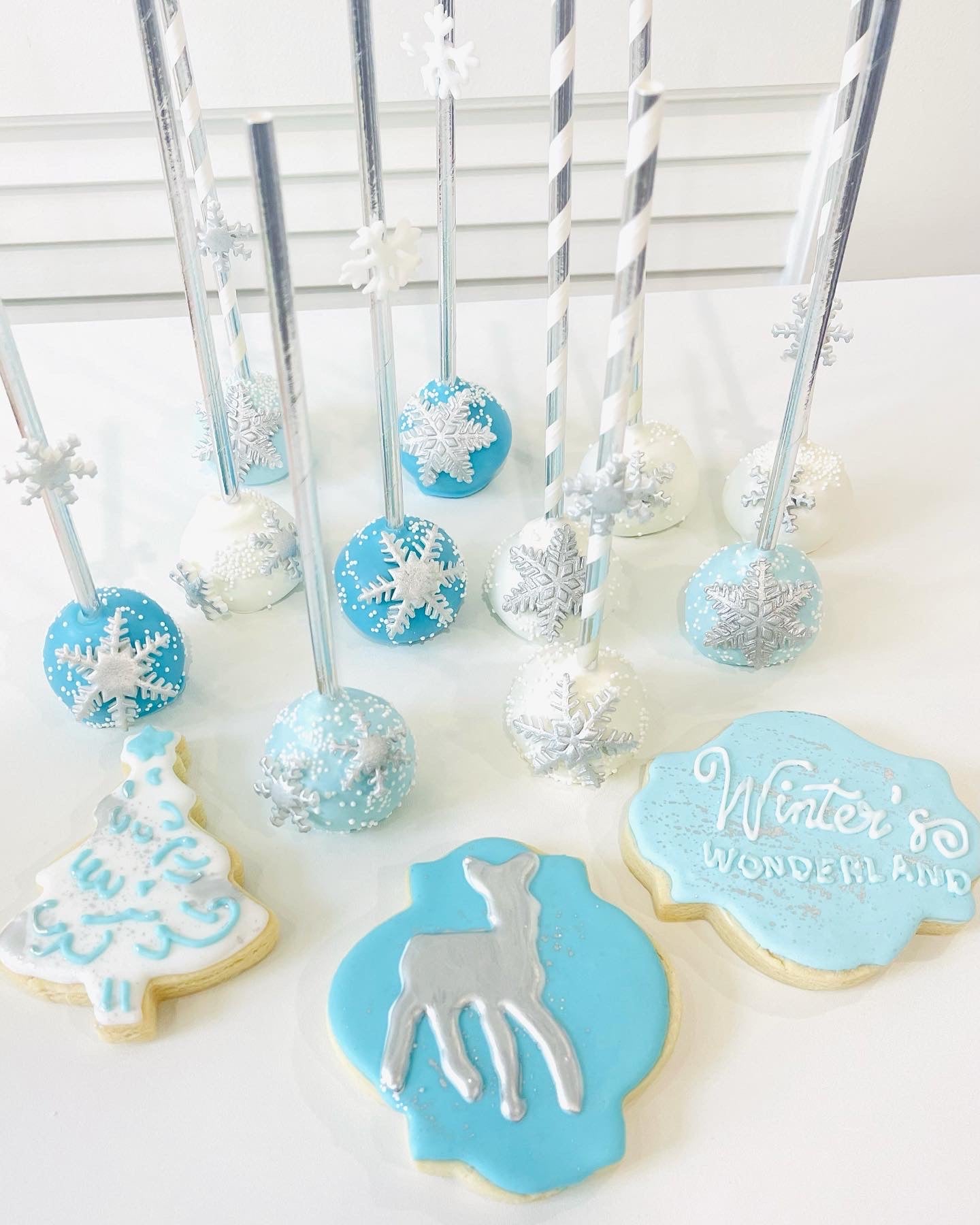 Winter Wonderland Cake Pops/ Snowflakes Cake pops