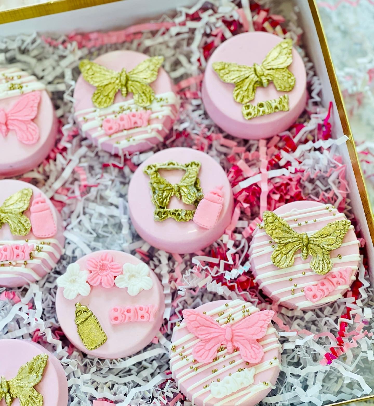 Butterfly Theme Baby Shower oreos, sweet