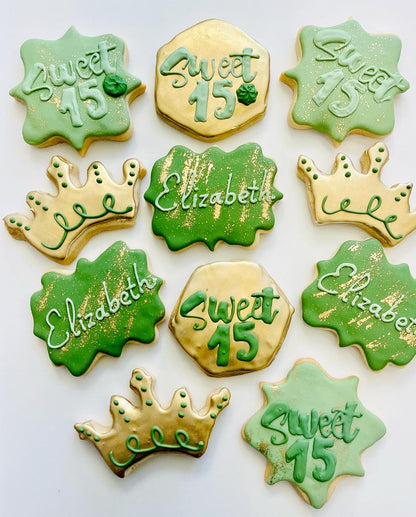 Quinceanera Sugar Cookies