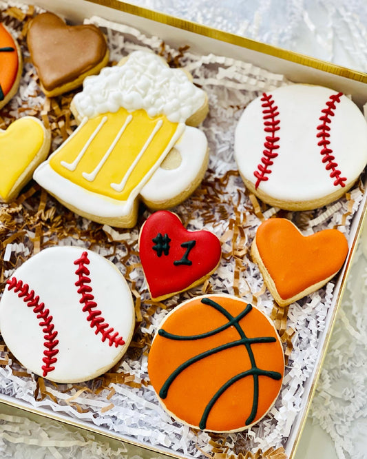 Father's Day Sports Sugar Cookie Box