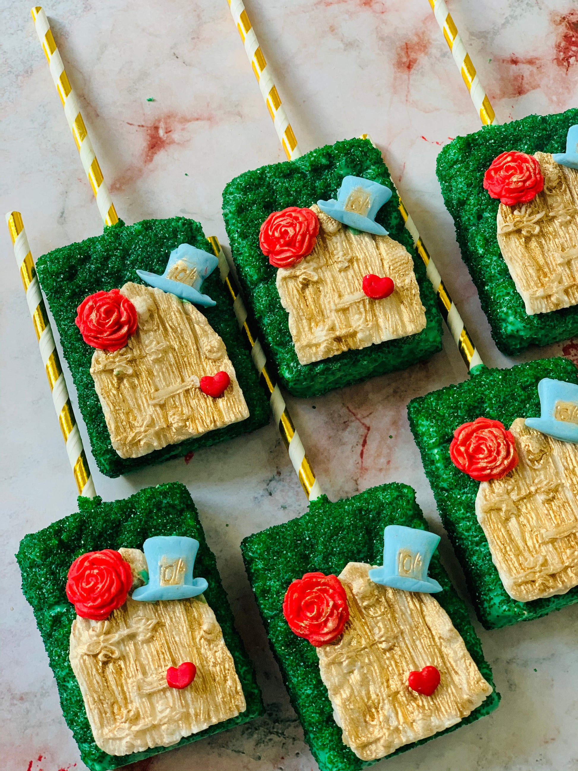 alice in wonderland rice krispy treats