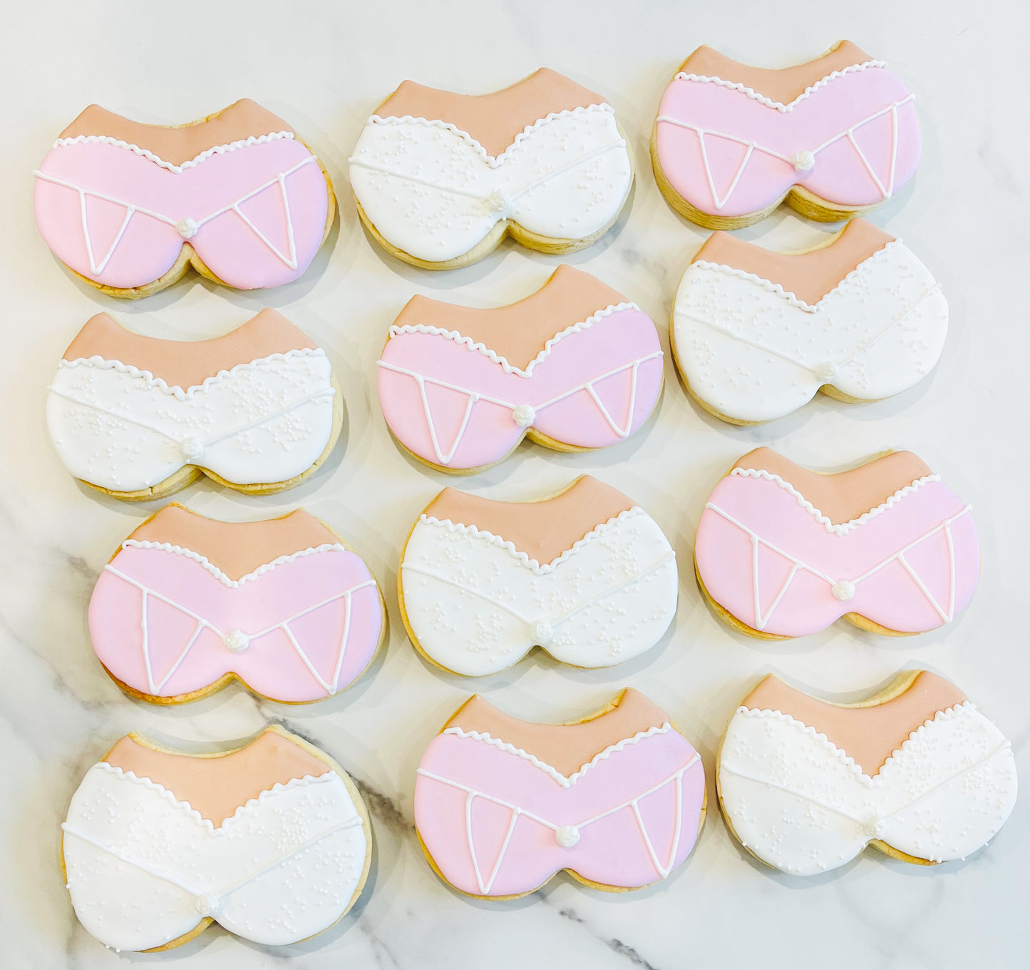 Bra Sugar Cookies, Bachelorette Cookies, Lingerie Cookies