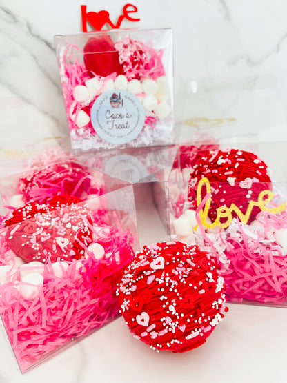 Valentine’s Hot Chocolate Bombs