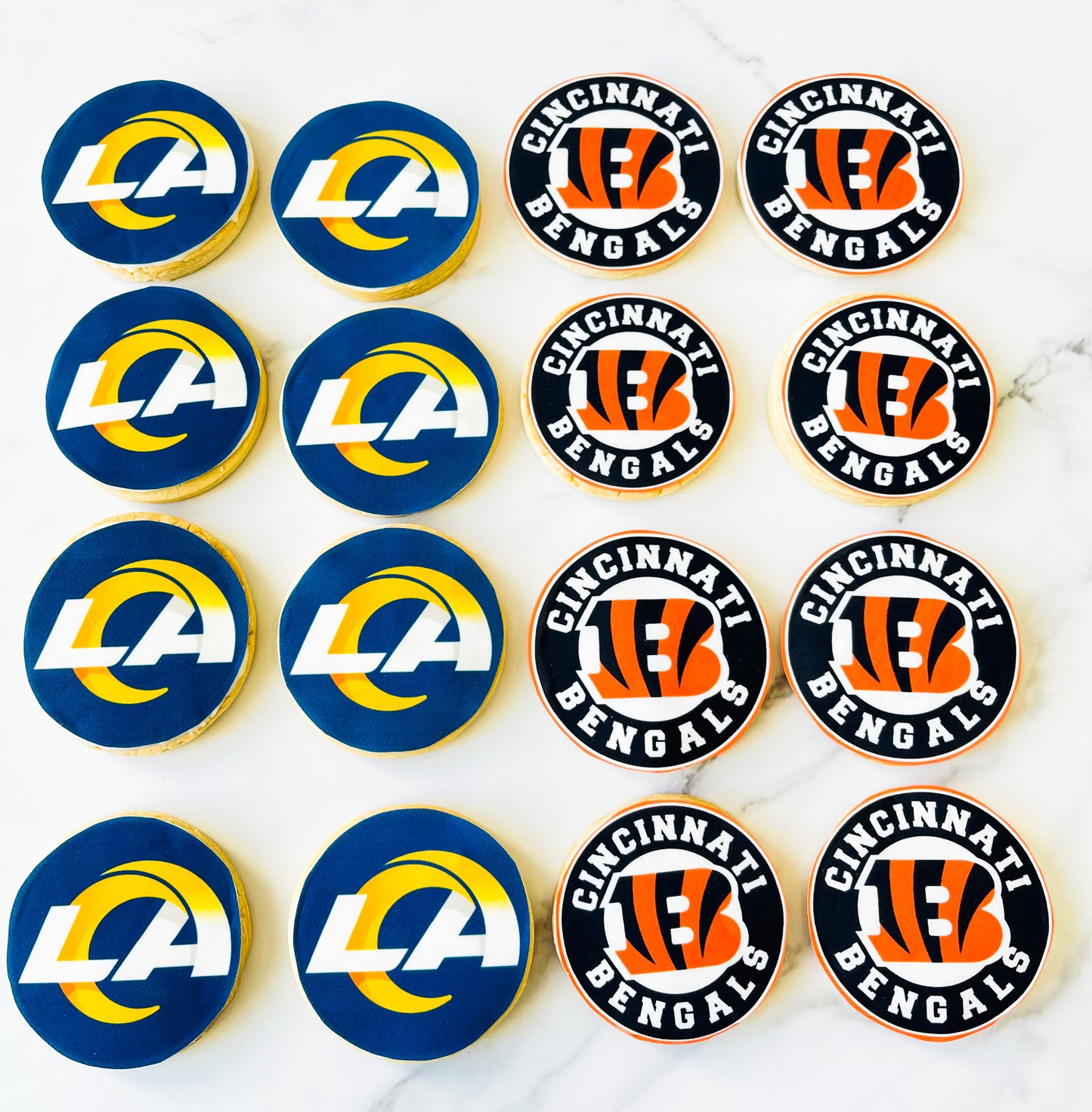 la rams sugar cookies, logo cookies