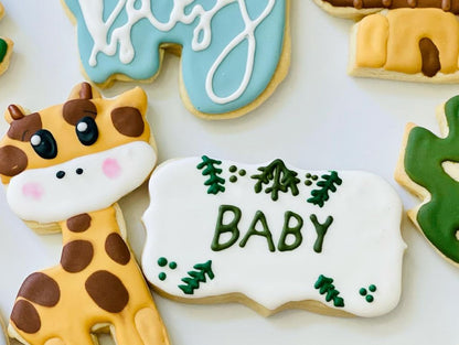 Safari theme Baby Shower Cookies (24 Cookies)