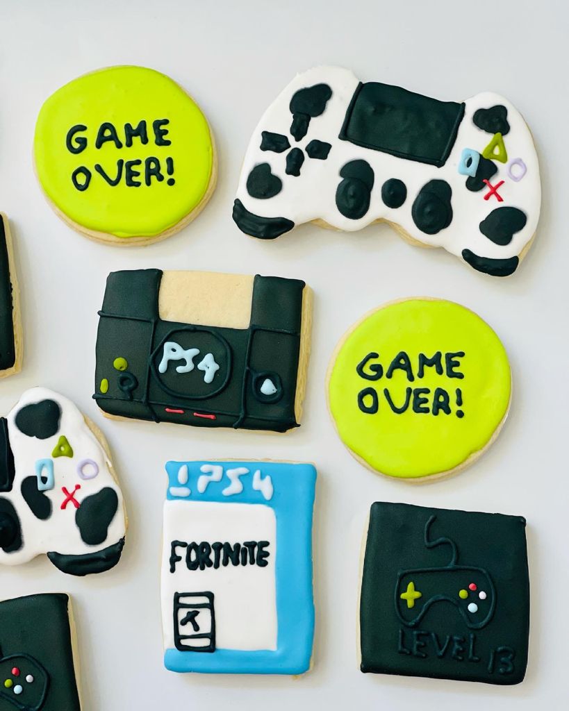 fortnite sugar cookies, cookies near me, birthday desserts