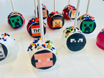 Minecraft Cake Pops