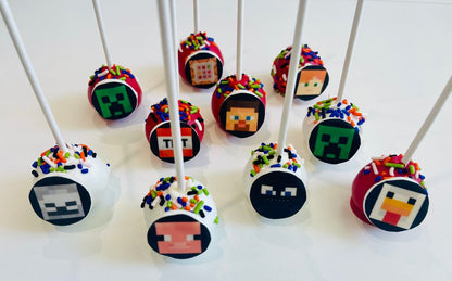 Minecraft Cake Pops