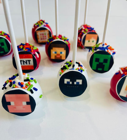 Minecraft Cake Pops