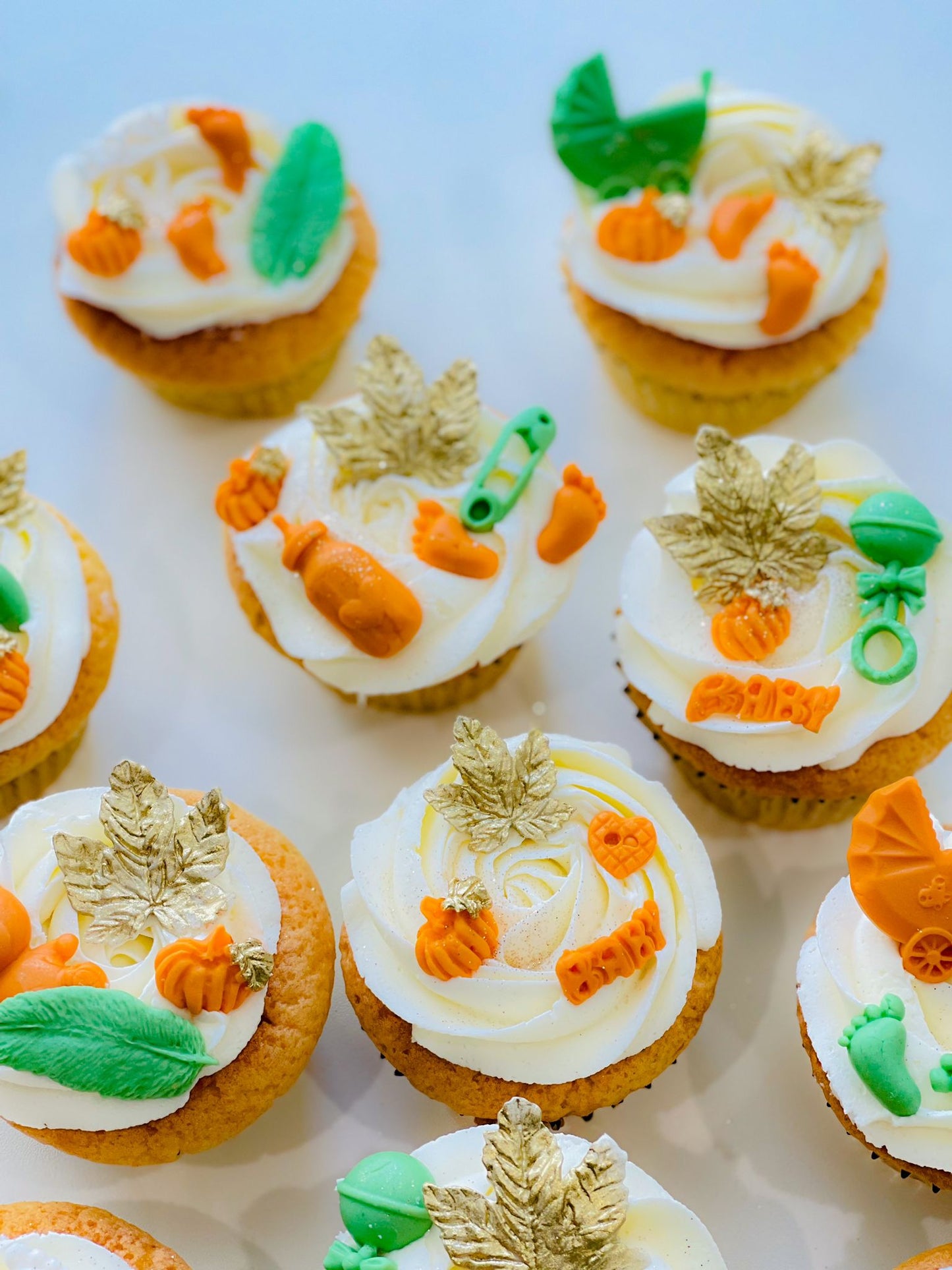 Fall Baby Shower Cupcakes