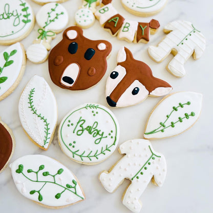 Woodland Baby shower cookies (2 Dozen Cookies)