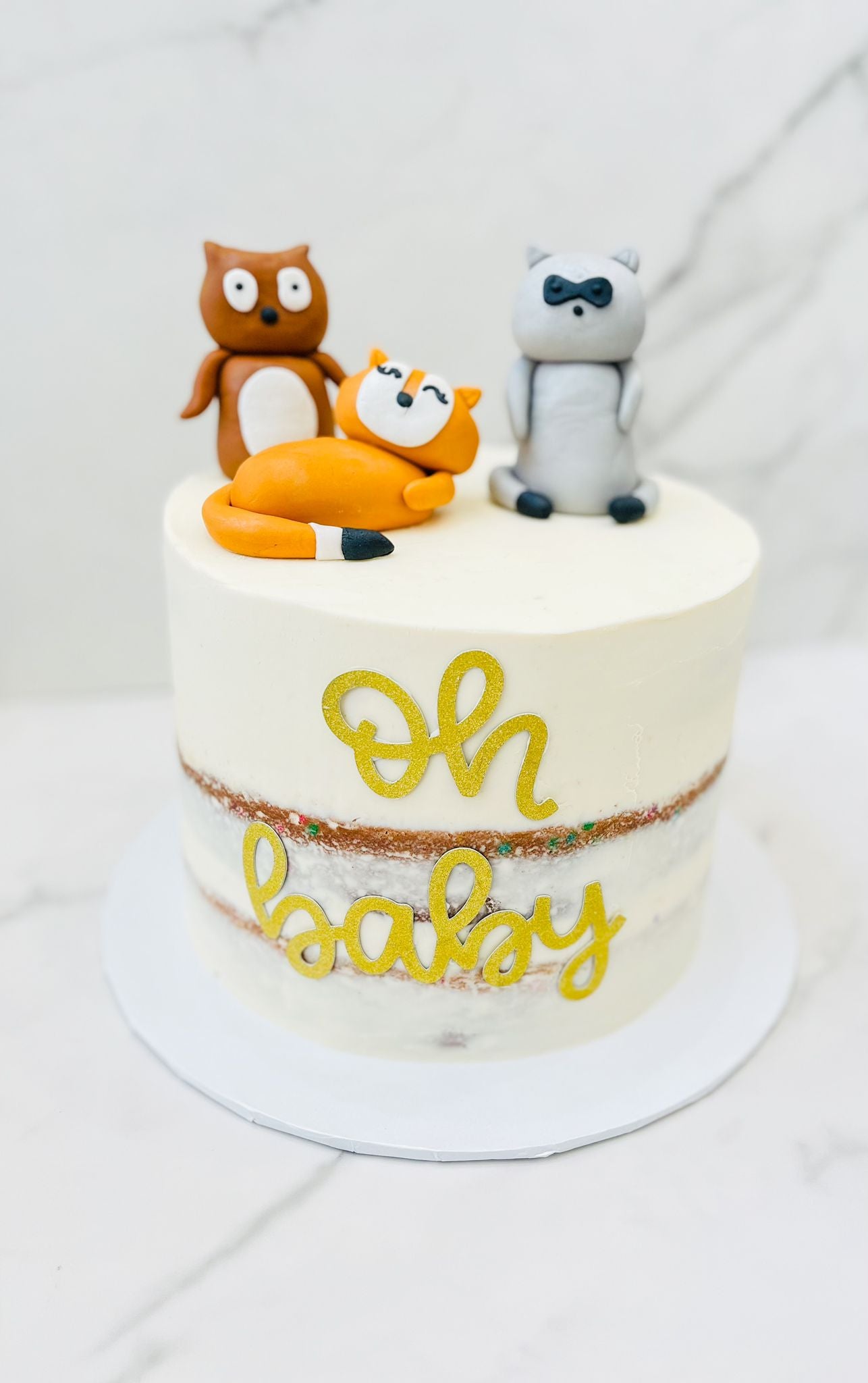 Woodland Baby Shower Cake