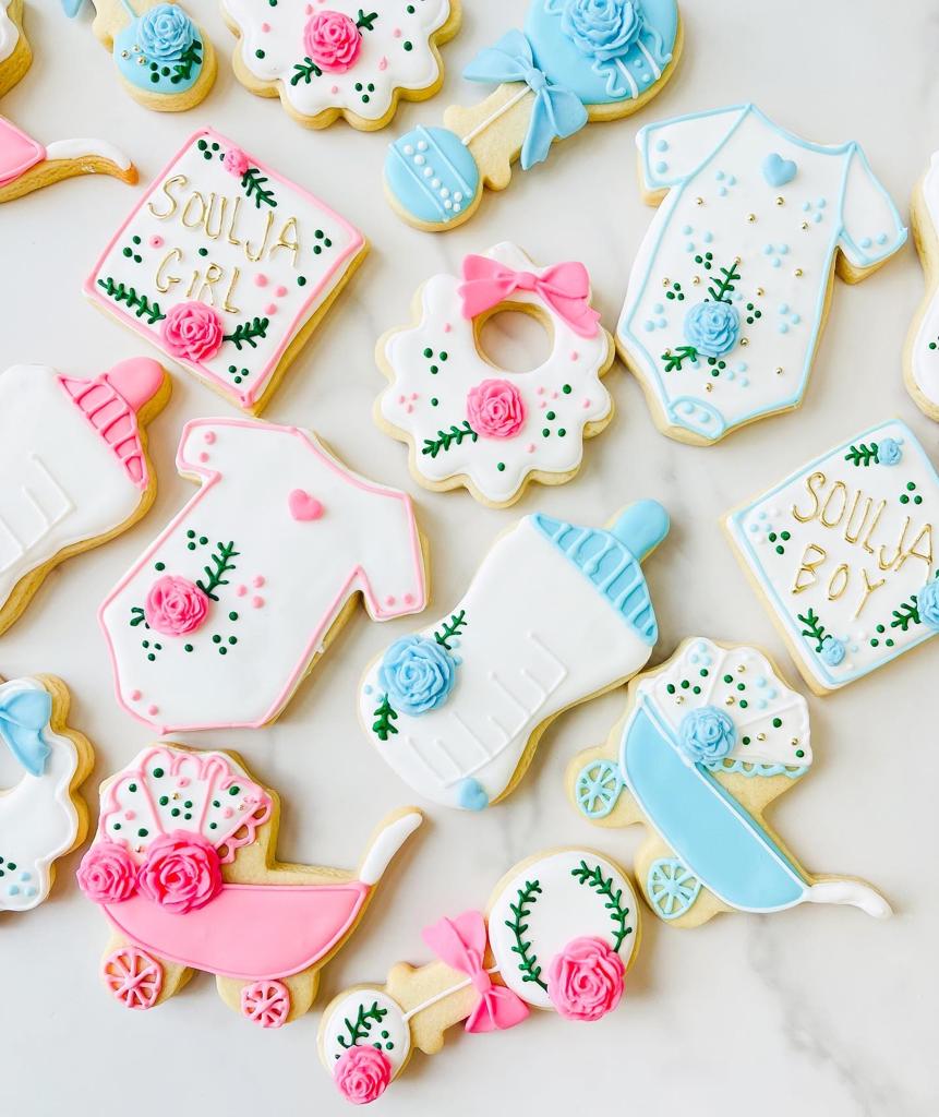 SUGAR COOKIES, baby shower sugar cookies