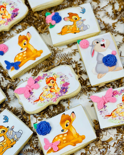 bambi theme sugar cookies, bambi party