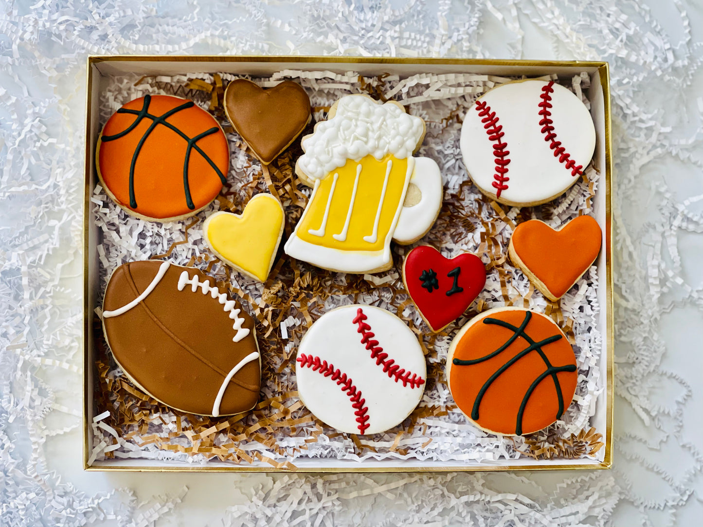 Father's Day Sports Sugar Cookie Box