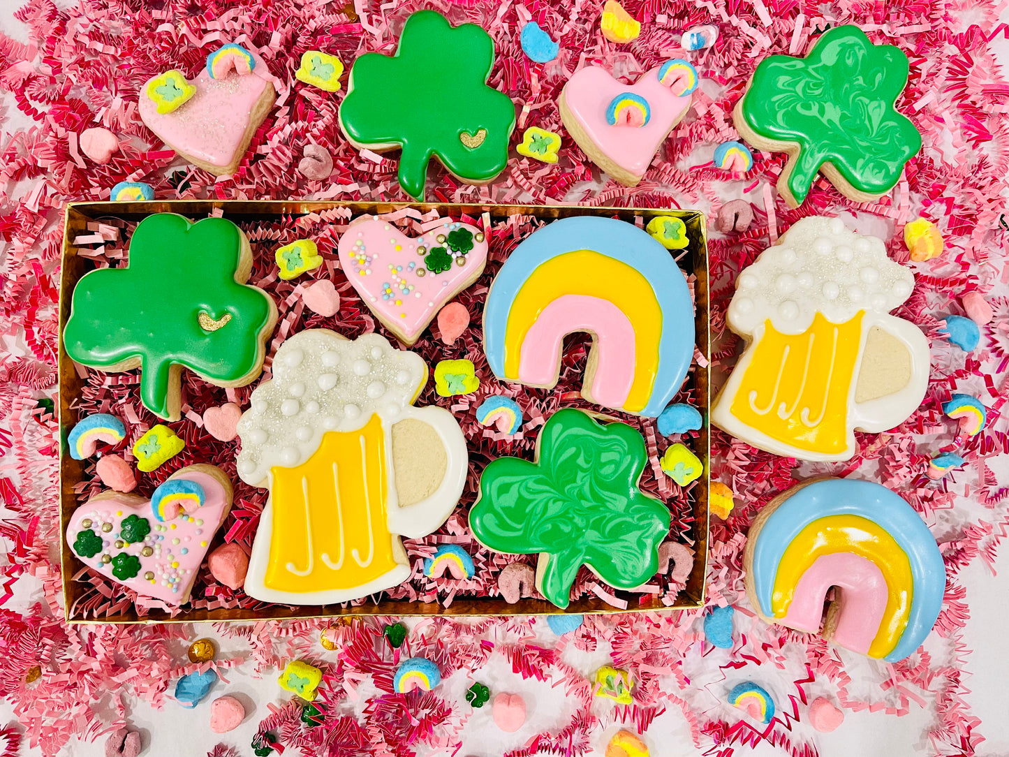 st patrique day sugar cookies, cookie creation kits, best treats in la , gift ideaa